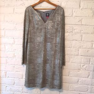 Vince Camuto Embellished Metallic Dress